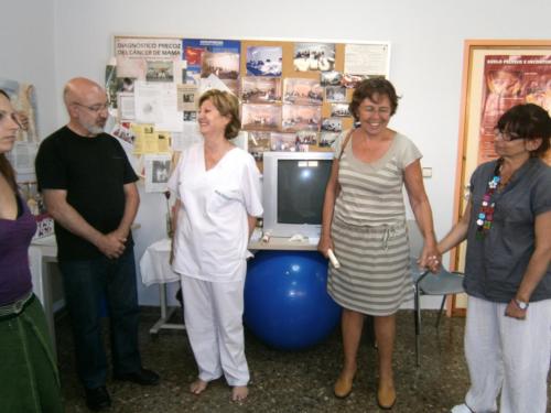 Carmen MªPons y Rosario Rozada (matronas) con Ana Muñoz (neotatóloga) y Jose MªParicio (pediatra)